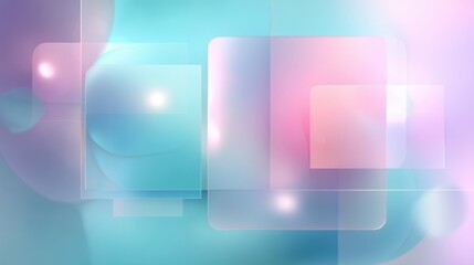 Gradient glass morphism background with soft turquoise and pink on blurred background