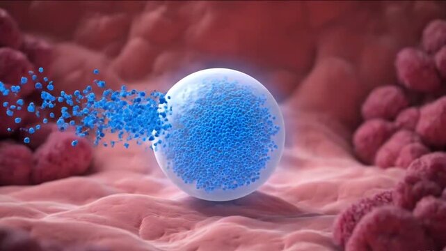 Targeted cancer therapy concept, drug delivery system releasing medication