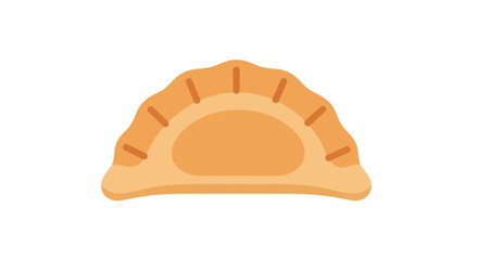Simple flat icon illustration of a delicious empanada or pastry isolated on white background