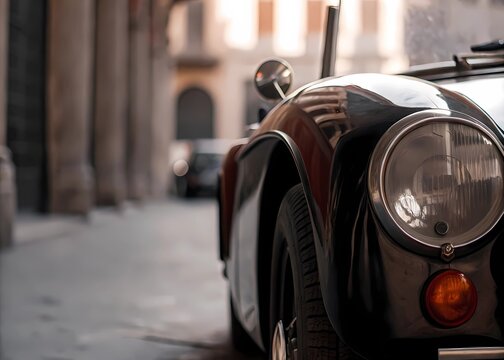 vintage car on a street