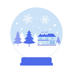 スノードームのイラスト