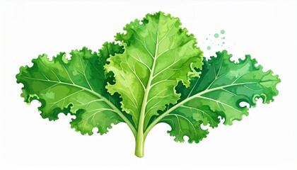 Fresh Green Kale Leaves - Healthy and Nutritious Vegetable for Culinary and Dietary Purposes.