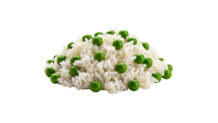 Rice and Peas on Transparent Background