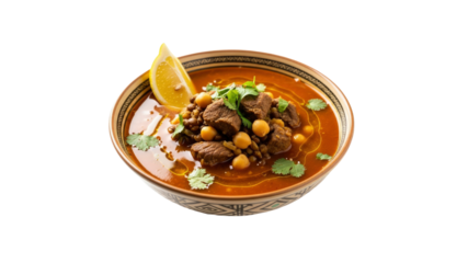 Bowl of Moroccan harira soup