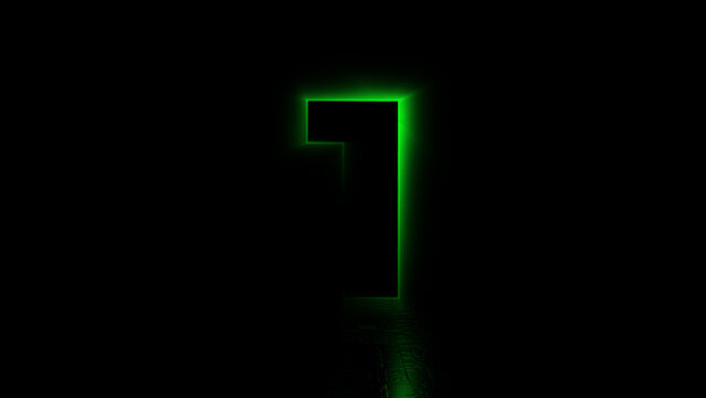 Simple Neon Countdown Logo