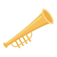 Golden Trumpet Icon for Celebration or Announcement