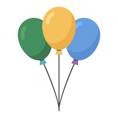 Three Balloons Illustration