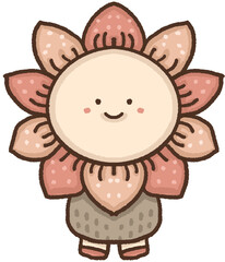 Flower character illustration