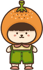 Illustration of an orange character