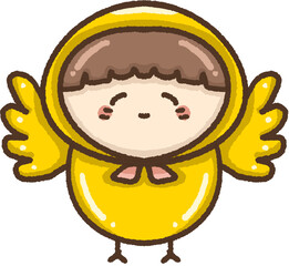 Cartoon illustration of a chick character2