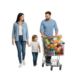 couple with shopping cart