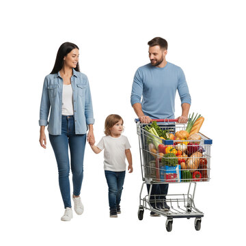 couple with shopping cart