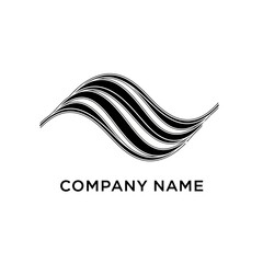 Fototapeta premium Abstract flowing wave lines graphic design element.