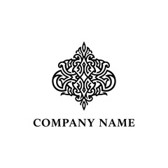 Obraz premium Elegant Symmetrical Abstract Ornamental Design for Company Logo Emblem.