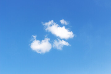 Blank sky surface with small clouds