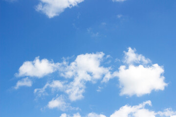 Obraz premium Blank sky surface with small clouds