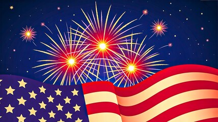 American flag fireworks celebration symbol of patriotism and freedom
