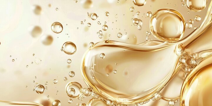 Elevate Your Spa Products with Radiant Gold Bubble Aesthetics.