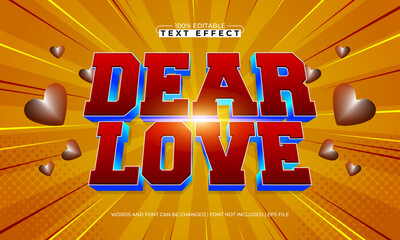 dear love editable text effect for valentine projects
