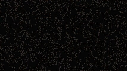 Modern abstract organic contour lines map constantly shifting on dark background with seamless motion loop - Powered by Adobe