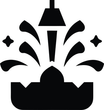 water splashing thingyan myanmar new year silhouette vector illustration on transparent background