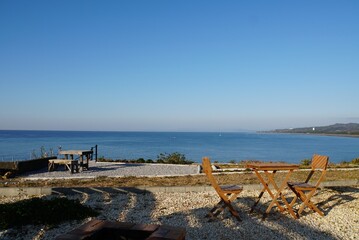 Panoramic view of Pacific Ocean from Aki City, Kochi - Japan	