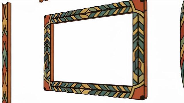 Boho Ethnic Frames and Feathers Animated Background Footage
