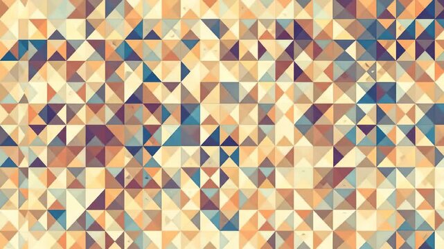 Abstract geometric pattern with colorful triangle shapes, creating a visually appealing design.