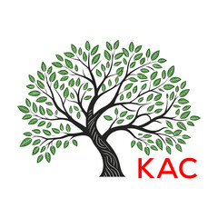 Obraz premium Green Tree of Life Logo Design KAC Later Logo , Natural Environment Tree Branding, Sustainable Tree LogoKAC tree logo, KAC tree of life, KAC green tree, KAC nature logo, KAC eco logo, KAC environme