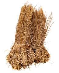 Dry Rice Straw Bundle PNG - Isolated Hay Sheaf and Agricultural Material on Transparent Background A high-resolution PNG graphic of a traditional dry rice straw bundle, also known as a hay sheaf © PRG Creation 