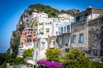 Obraz premium capri, capri town, piazzetta di capri, island, naples, napoli, italy, europe