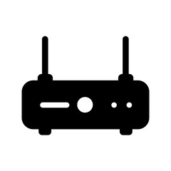 Fototapeta premium A router icon representing wireless connectivity, network distribution, internet access points, data transmission, Wi-Fi routing, and digital communication infrastructure in modern systems.