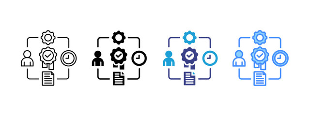 Framework icon set multiple style collection