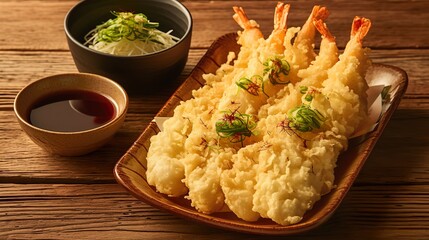 Crispy golden Japanese tempura