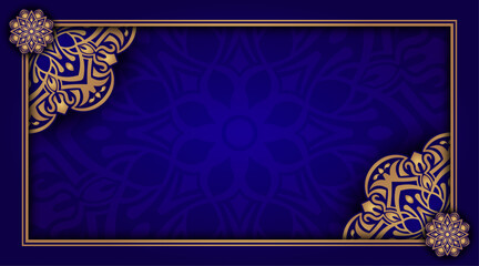 simple frame with gold mandala ornament