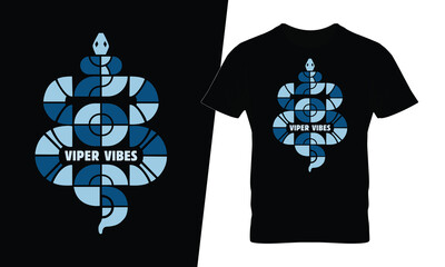 Abstract Geometric Snake Viper Vibes Illustration for t-shirt, Banner, Print, etc