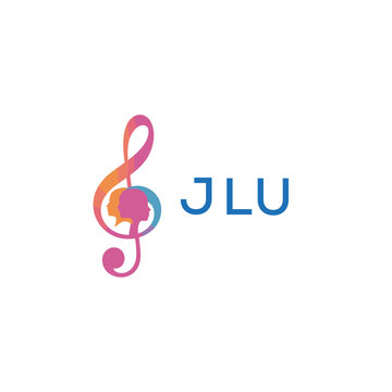  &ldquo;Creative music logo with human silhouettes and treble clef in gradient colors, JLU Later Logo, modern artistic design isolated on white background&rdquo;
