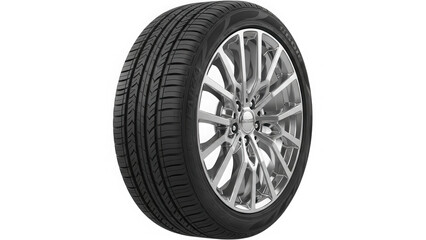 Obraz premium Car wheel tire isolated on transparent background