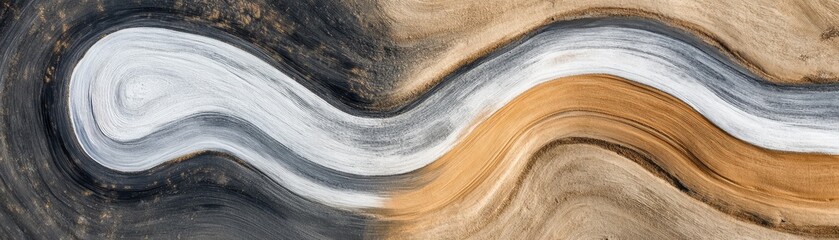 Dramatic monochrome ocean wave painting close up detail of dynamic water art movement.