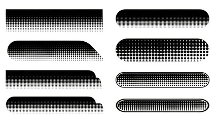 Set of metallic banners and steel plates featuring black mesh textures and chrome grid patterns on a vector surface design