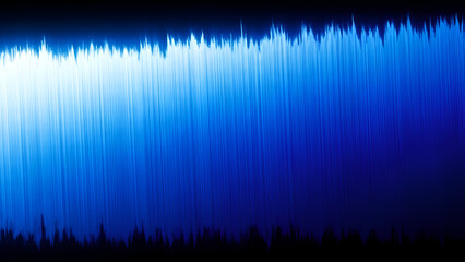 Abstract sound wave in blue