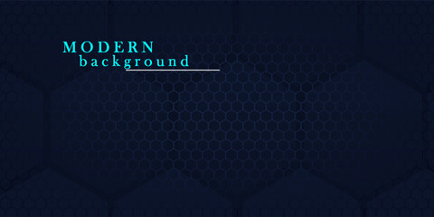 Abstract black metallic illustration with modern hexagon pattern. Metal frame design for background. Modern digital technology concept vector design for wallpaper, banner template.