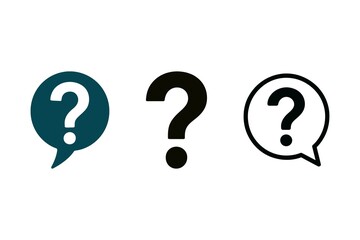 question mark symbols in speech bubbles
