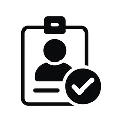 verified user id icon with checkmark