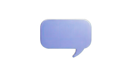 Fototapeta premium 3D Purple Speech Bubble Icon on transparent background