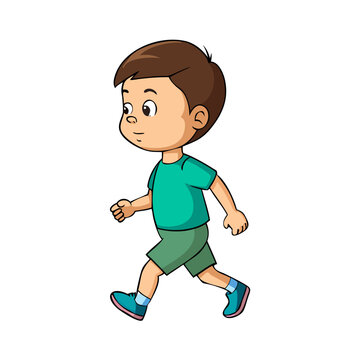 Cartoon Kid Character side walk cycle frame by frame loopable vector file ready for 2D animation, easy to edit source file for motion graphics, infographics, animated video, explanatory, ... See More
