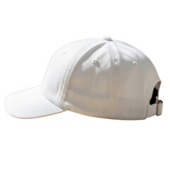 Fototapeta premium White baseball cap isolated on transparent background