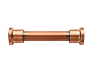 Copper pipe fitting connector isolated on transparent background
