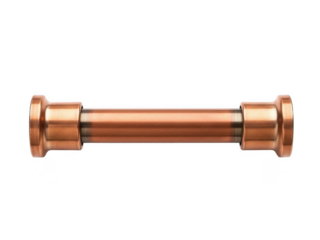 Copper pipe fitting connector isolated on transparent background
