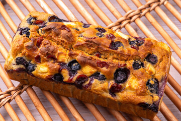 ブルーベリーとクランベリーのパウンドケーキ